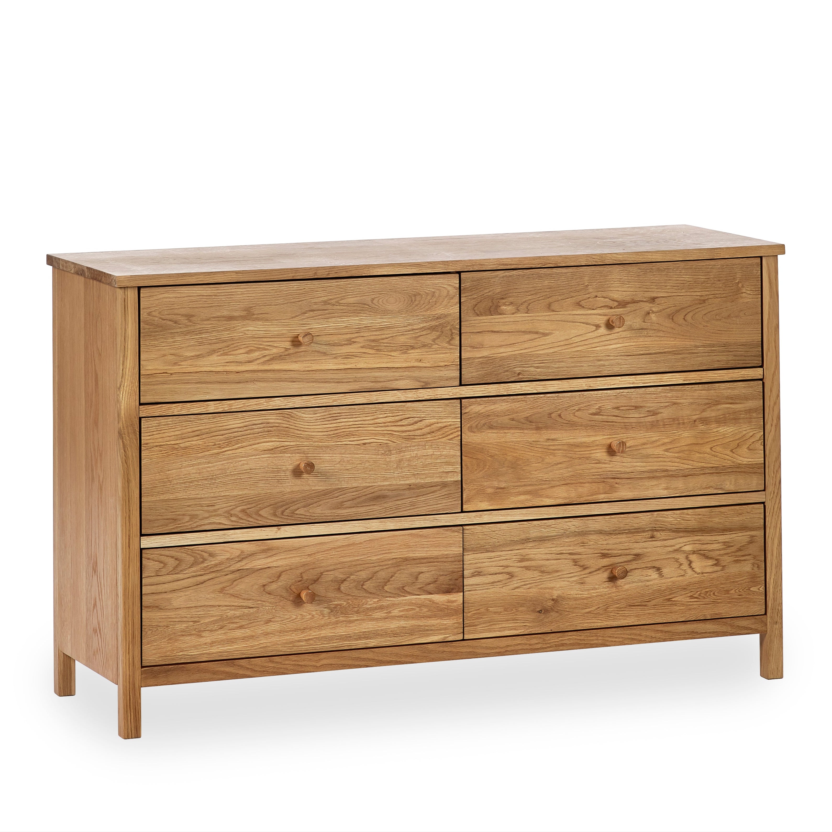 Osborne Solid Oak Wood Chest of Drawers | 6 Drawers